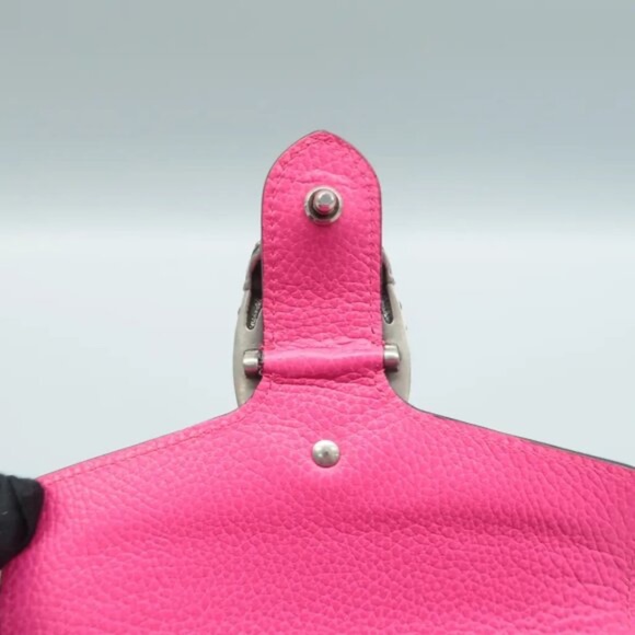 100% Authentic GUCCI Dionysus Mini Fuchsia Leather Shoulder Bag - Picture 9 of 12